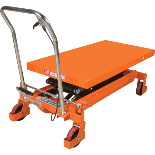 Table &eacute;l&eacute;vatrice &agrave; ciseaux hydraulique, 48" lo x 24" la, Acier, Capacit&eacute; 1540 lb Superchem Industries