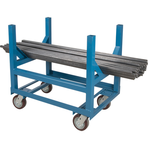 Pipe & Bar Cradle Truck, 48" L x 24" W x 34" H, 2500 lbs. Capacity, Polyurethane Wheels Superchem Industries
