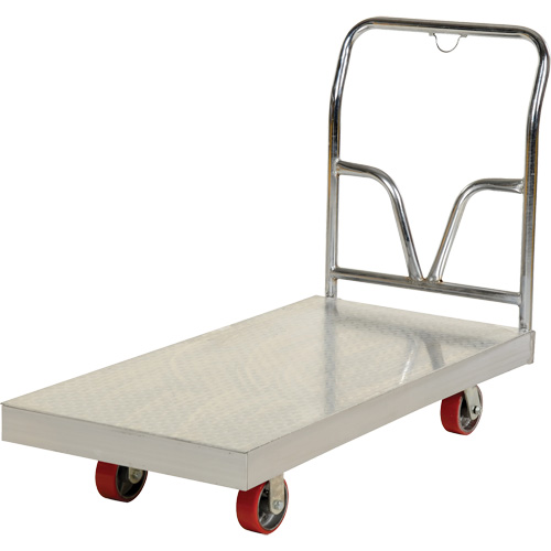 Chariot &agrave; plate-forme en aluminium, 24" la x 48" lo, 3600 lb cap, Roues Polyur&eacute;thane Superchem Industries
