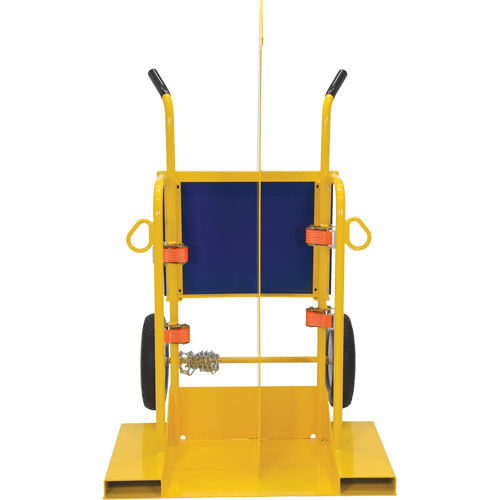 Chariot pour chalumeau et bouteille &agrave; gaz, Roues Rempli de mousse, Base de 24" la x 19-1/2" lo, 500 lb Superchem Industries