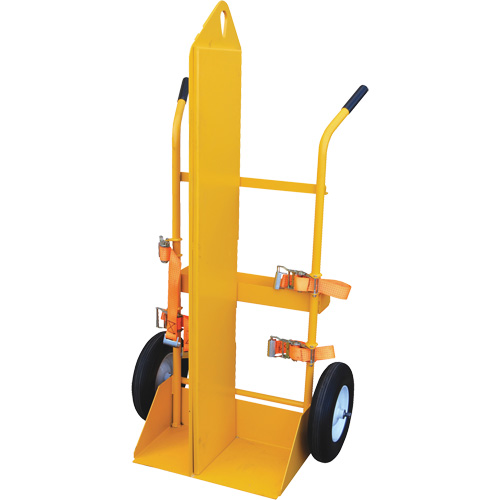 Welding Cylinder Torch Cart, Foam-Filled Wheels, 23-1/8" W x 22-13/16" L Base, 500 lbs. Superchem Industries