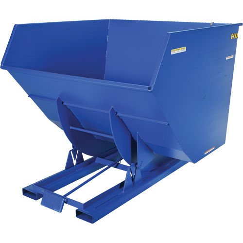 Self-Dumping Hopper, Steel, 4 cu.yd., Blue Superchem Industries
