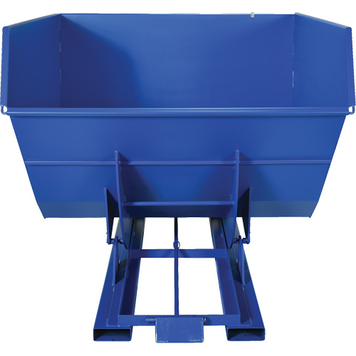 Self-Dumping Hopper, Steel, 4 cu.yd., Blue Superchem Industries