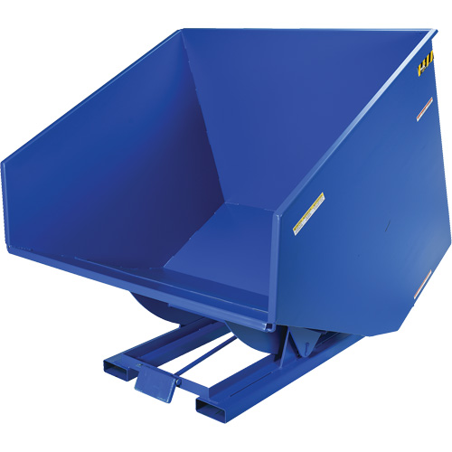 Self-Dumping Hopper, Steel, 4 cu.yd., Blue Superchem Industries