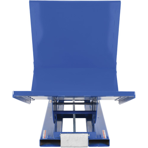 Open Sided Hopper, Steel, 1 cu.yd., Blue Superchem Industries