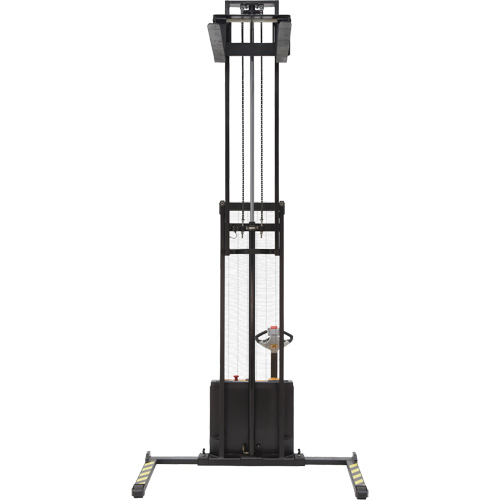Double Mast Stacker, Electric Operated, 2200 lbs. Capacity, 150" Max Lift Superchem Industries