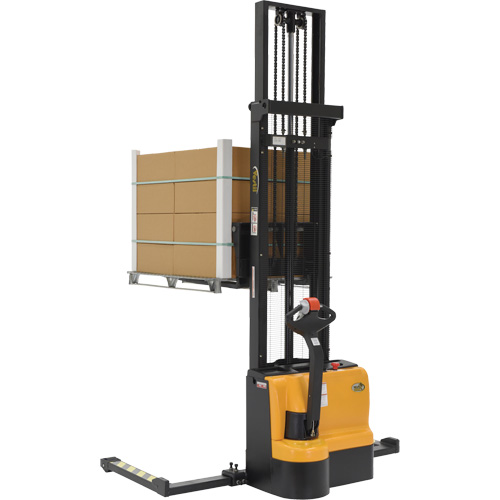 Double Mast Stacker, Electric Operated, 2200 lbs. Capacity, 150" Max Lift Superchem Industries