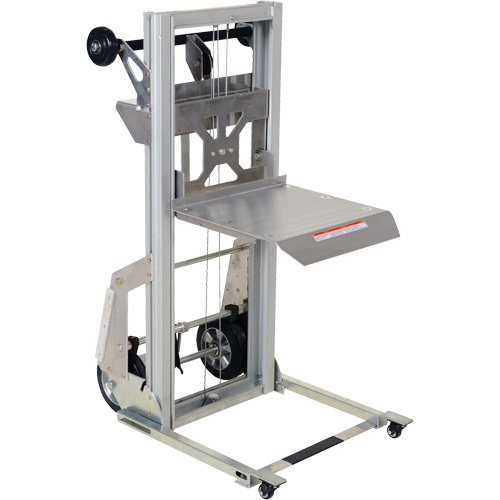 Portable Aluminum Load Lifter, Foot Pump Operated, 200 lbs. Capacity, 61" Max Lift Superchem Industries