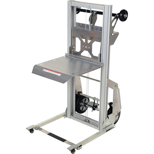 Portable Aluminum Load Lifter, Foot Pump Operated, 200 lbs. Capacity, 61" Max Lift Superchem Industries
