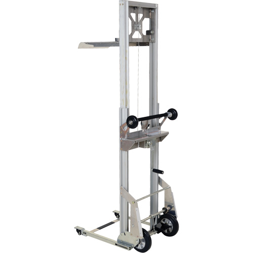 Portable Aluminum Load Lifter, Foot Pump Operated, 200 lbs. Capacity, 61" Max Lift Superchem Industries