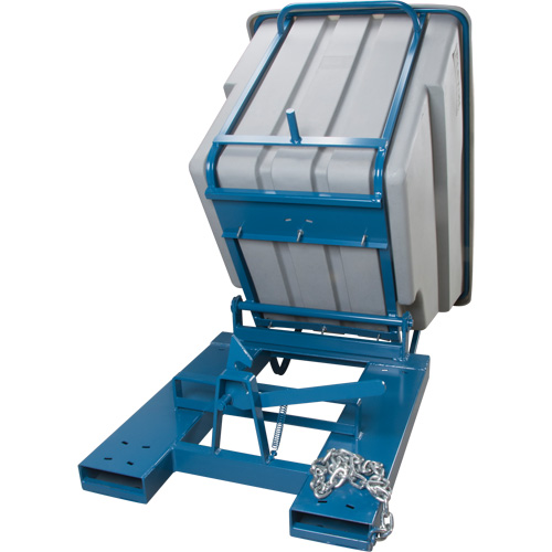 Self-Dumping Hopper, Polyethylene, 1-1/10 cu.yd, Grey Superchem Industries