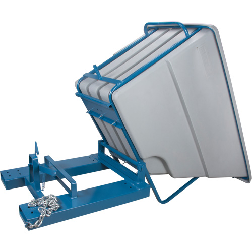 Self-Dumping Hopper, Polyethylene, 1-1/10 cu.yd, Grey Superchem Industries