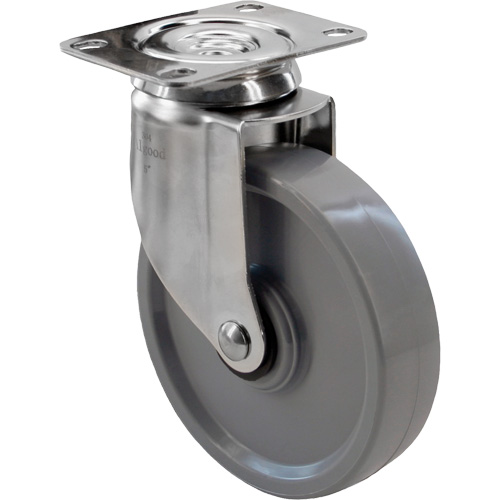 2309 Caster, Swivel, 4" (101.6 mm), Envirothane Grey, 350 lbs. (158.8 kg.) Superchem Industries
