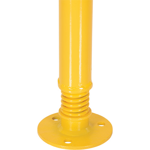 Spring Loaded Bollard, Steel, 42" H x 2-1/8" W, Yellow Superchem Industries