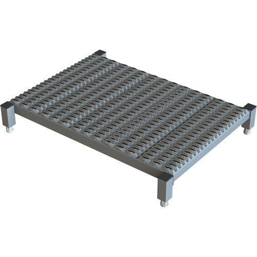 Adjustable Height One-Step Work Platform, 24" W x 36" D, 800 lbs. Capacity, All-Welded Superchem Industries
