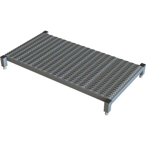 Adjustable Height One-Step Work Platform, 24" W x 48" D, 800 lbs. Capacity, All-Welded Superchem Industries