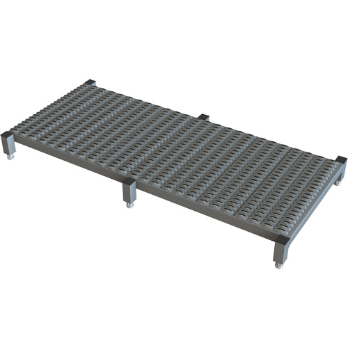 Adjustable Height One-Step Work Platform, 24" W x 59" D, 800 lbs. Capacity, All-Welded Superchem Industries