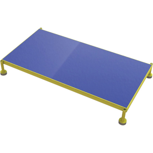 Adjustable Height One-Step Work Platform, 24" W x 48" D, 800 lbs. Capacity, All-Welded Superchem Industries