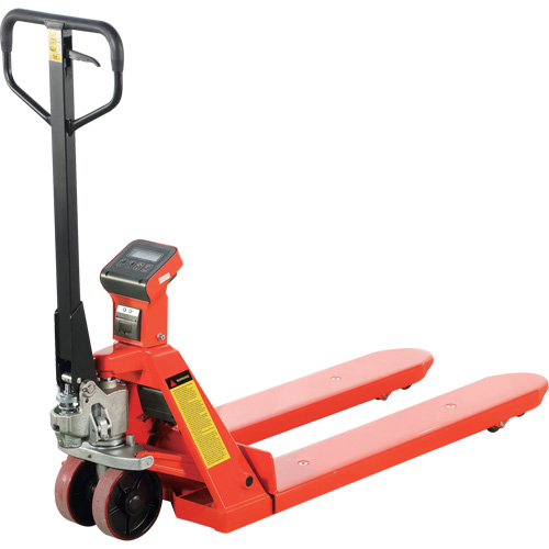 Eco Weigh-Scale Pallet Truck with Thermal Printer, 48" L x 27" W, 4400 lbs. Cap. Superchem Industries