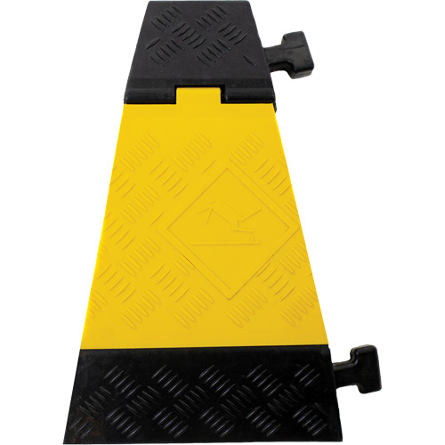 Protecteur de c&acirc;ble tourne-&agrave;-gauche robuste Powerhouse, 3 canaux, 12" lo x 19,75" la x 3" h Superchem Industries