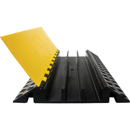Powerhouse Heavy-Duty Straight Cable Protector, 3 Channels, 36" L x 19.75" W x 3" H Superchem Industries