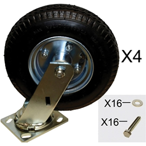 Ensemble de roulettes pneumatiques de rechange pour chariots &agrave; plateforme Superchem Industries