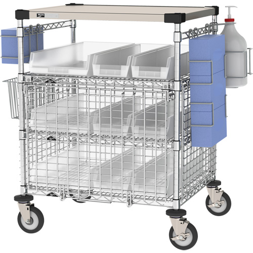 Poste d'EPI pour r&eacute;ception, Acier inoxydable, 43" x 40" x 24", Capacit&eacute; 900 lb Superchem Industries