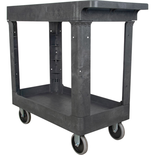 Utility Service Cart, 2 Tiers, 16-1/2" x 32-1/2" x 34-1/2", 550 lbs. Capacity Superchem Industries