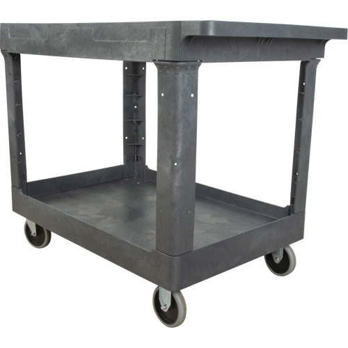 Utility Service Cart, 2 Tiers, 24-5/8" x 32-1/2" x 40", 550 lbs. Capacity Superchem Industries
