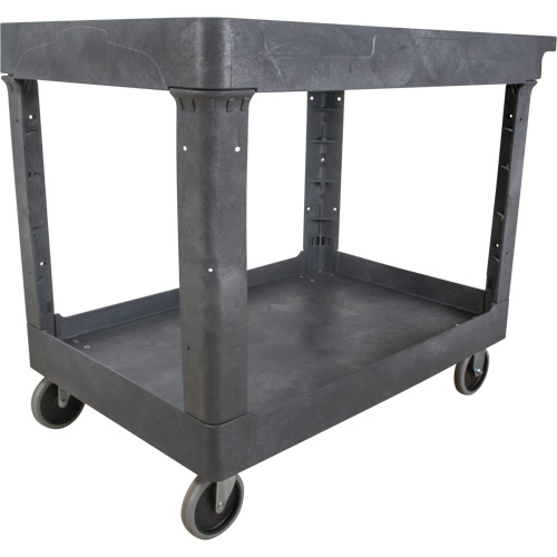 Utility Service Cart, 2 Tiers, 24-5/8" x 32-1/2" x 40", 550 lbs. Capacity Superchem Industries