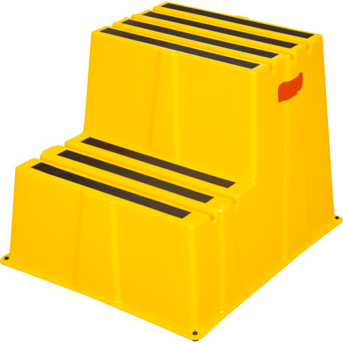 Industrial Step Stool, 2 Steps, 26" x 22-7/16" x 19-11/16" High Superchem Industries