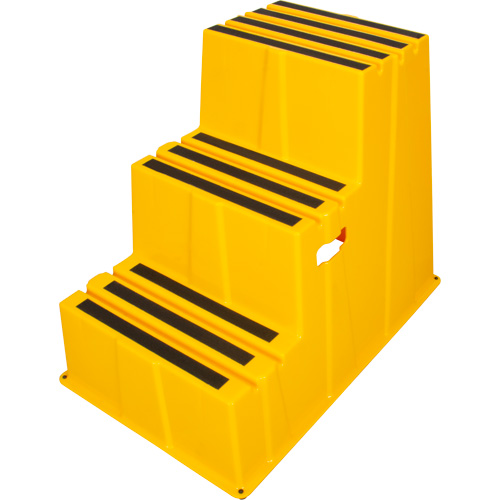 Industrial Step Stool, 3 Steps, 34-13/16" x 22-7/16" x 28-1/2" High Superchem Industries