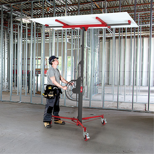 Appareils de levage pour panneaux de cloisons s&egrave;ches Bulidman Superchem Industries