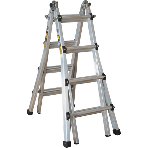 Telescoping Multi-Position Ladder, Aluminum, 300 lbs., CSA Grade 1A Superchem Industries