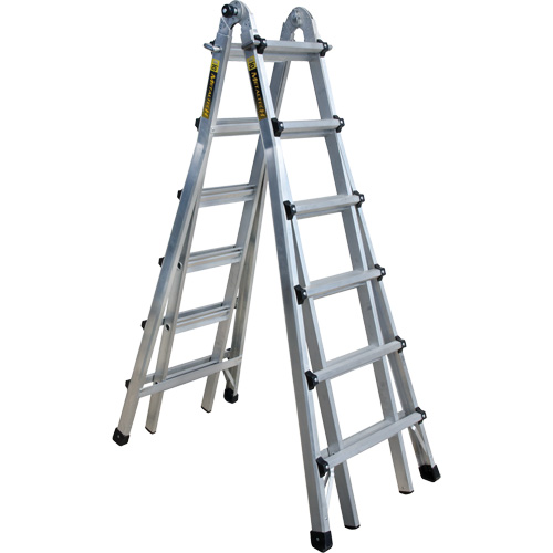 Telescoping Multi-Position Ladder, Aluminum, 300 lbs. Superchem Industries