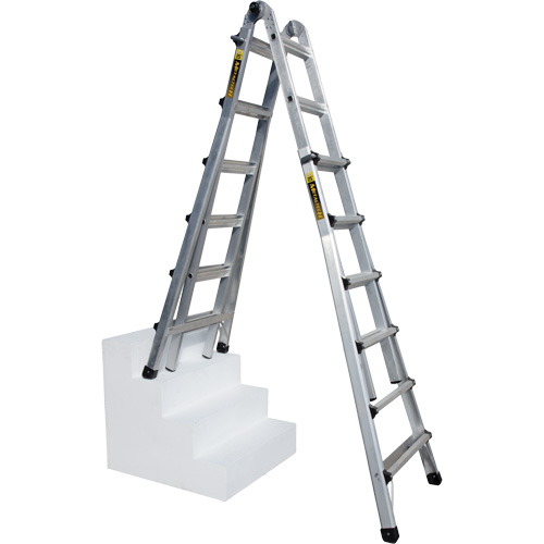 Telescoping Multi-Position Ladder, Aluminum, 300 lbs. Superchem Industries