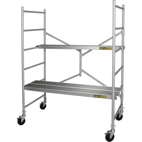 Portable Alu Series Scaffold, Aluminum Frame, 29" D x 72" H Superchem Industries