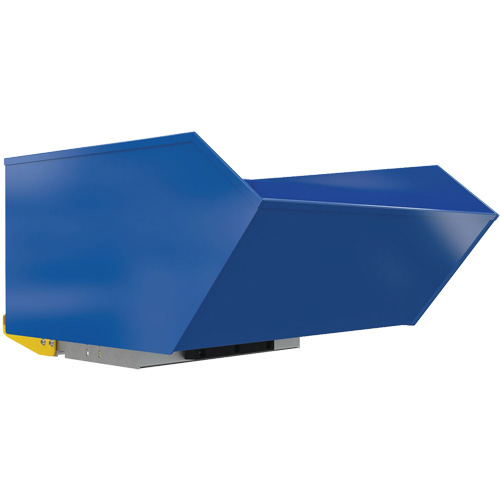 Heavy-Duty H-Style Bump & Dump Hopper, Steel, 1 cu.yd., Blue Superchem Industries