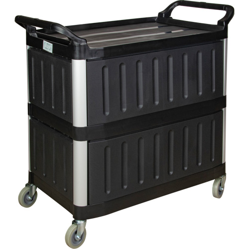 Utility Cart, 3 Tiers, 19-3/4" x 37-1/2" x 40-1/4", 250 lbs. Capacity Superchem Industries