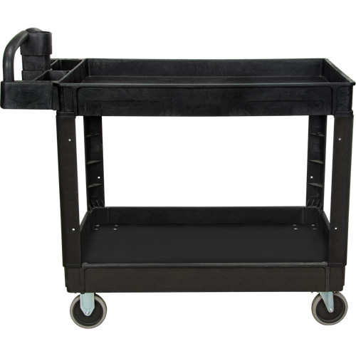 Utility Cart, 2 Tiers, 25-5/8" x 33-1/2" x 43-3/4", 550 lbs. Capacity Superchem Industries