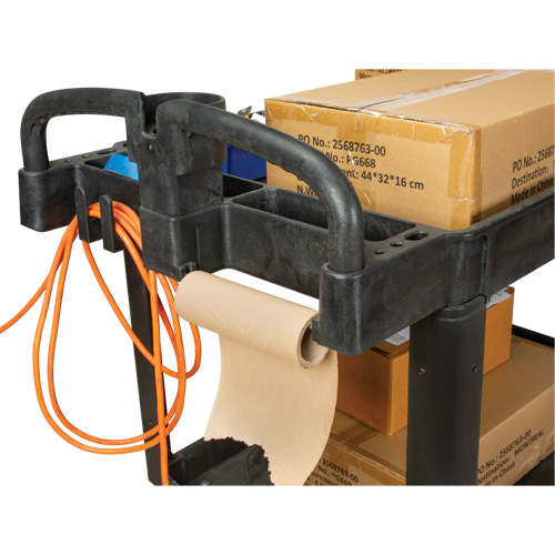 Utility Cart, 2 Tiers, 25-5/8" x 33-1/2" x 43-3/4", 550 lbs. Capacity Superchem Industries