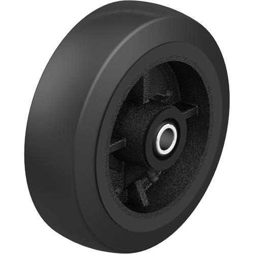 Roue en caoutchouc noir sur noyau en fonte noir, 12" (304,8 mm) dia. x 2-1/2" (64 mm) la, Capacit&eacute; de 396,8 lb (180 kg) Superchem Industries
