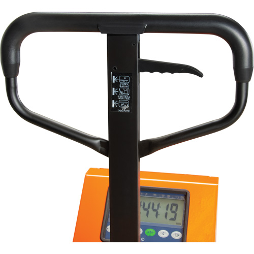 Digital Scale Pallet Truck, 44.5" L x 27.75" W, 4400 lbs. Cap. Superchem Industries