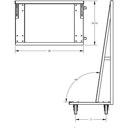 Chariot &agrave; cadre en A robuste &agrave; un c&ocirc;t&eacute; avec 6 plateaux, 38" x 25" x 63", Capacit&eacute; 2500 lb Superchem Industries