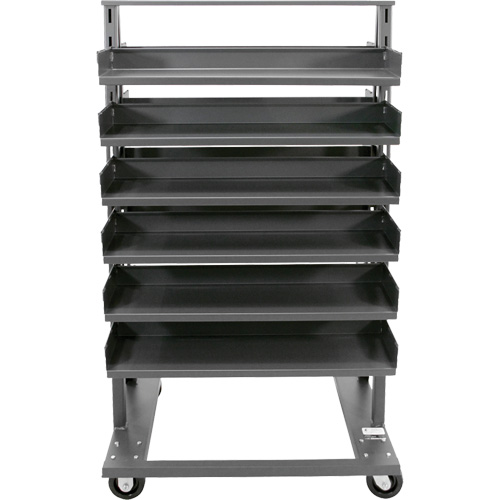 Double-Sided Heavy Duty A-Frame Cart with 12 Trays, 38" x 30" x 63", 2500 lbs. Capacity Superchem Industries