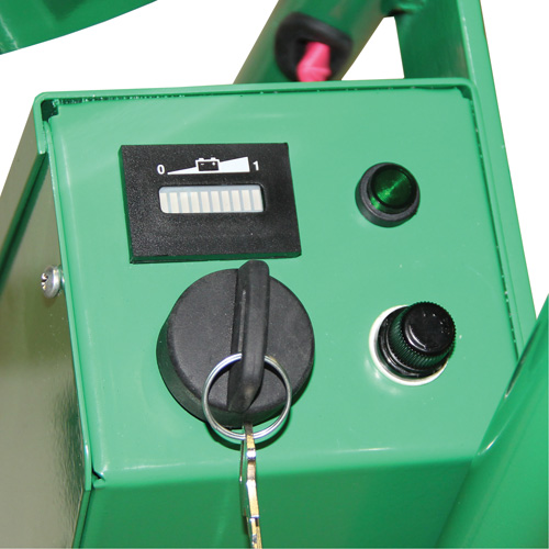 Powered Drum Hand Truck with Pneumatic Wheels Superchem Industries