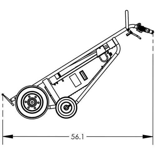 Powered Drum Hand Truck with Pneumatic Wheels Superchem Industries
