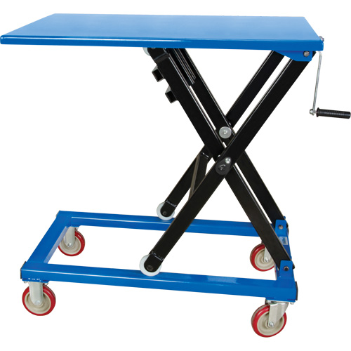 Manual Scissor Lift Table, 37-3/8" L x 23-5/8" W, Steel, 660 lbs. Capacity Superchem Industries