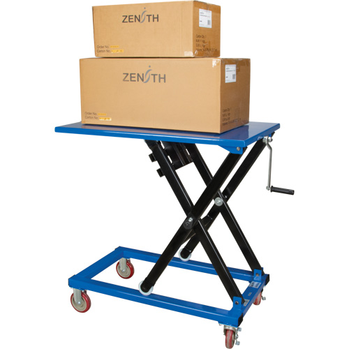 Manual Scissor Lift Table, 37-3/8" L x 23-5/8" W, Steel, 660 lbs. Capacity Superchem Industries