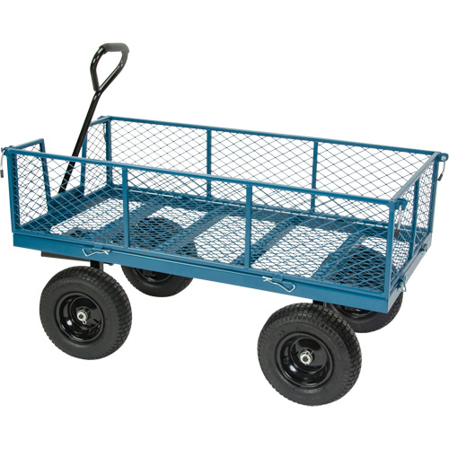 Wagon with Drop Sides, 24" W x 48" L, 800 lbs. Capacity Superchem Industries